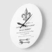 モダンヴィンテージフランスのビストロ ラージ壁時計 (傾斜)