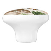 モダンヴィンテージフランスのファームハウスガーデンラビット セラミックノブ (側面)