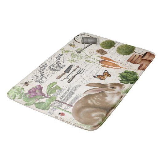 モダンヴィンテージフランスのファームハウスガーデンラビット バスマット (アングル)
