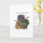 モダンヴィンテージフランスのファームハウスビー カード (黄色い花)