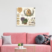 モダンヴィンテージフランスのファームハウスビー キャンバスプリント (インサイチュ (リビング))