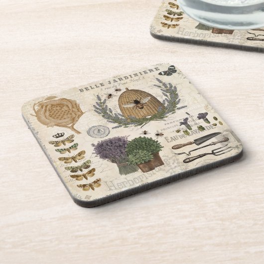 モダンヴィンテージフランスのファームハウスビー コースター (左側)