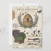 モダンヴィンテージフランスのファームハウスビー 招待状 (正面)