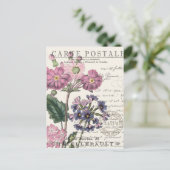 モダンヴィンテージフランスのフローラ ポストカード (スタンド正面)