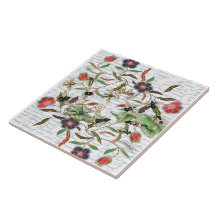 モダンヴィンテージフランスのミツバチと花