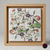 モダンヴィンテージフランスのミツバチと花 タイル