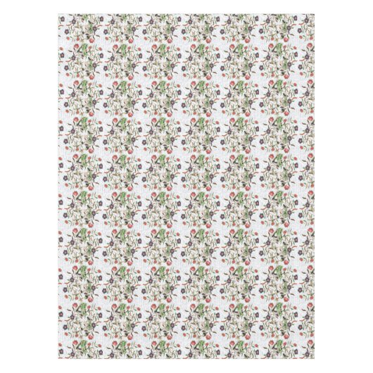 モダンヴィンテージフランスのミツバチと花 テーブルクロス (正面)