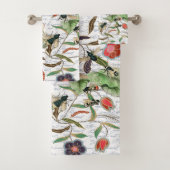 モダンヴィンテージフランスのミツバチと花 バスタオルセット (インサイチュ)