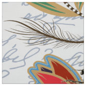 モダンヴィンテージフランスのミツバチと花 ファブリック (見本)