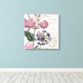 モダンヴィンテージフランスのラベンダーフローラ キャンバスプリント (インサイチュ (ウッドフロア))