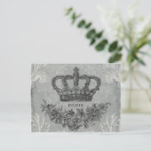 モダンヴィンテージフランスの冠 ポストカード (スタンド正面)