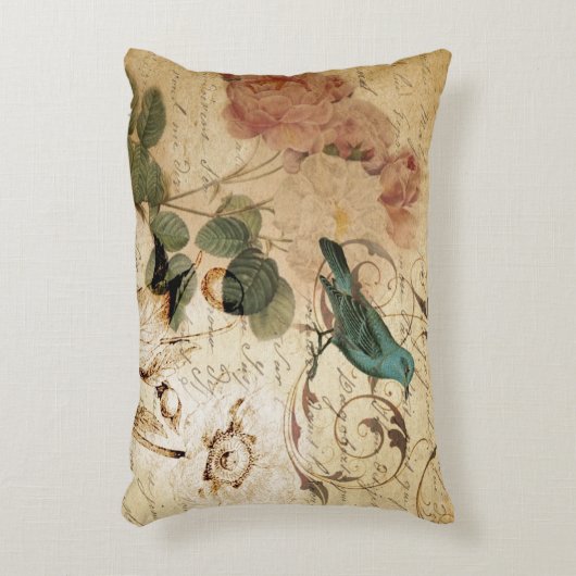 モダンヴィンテージフランスの台本 アクセントクッション (正面(垂直))