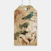 モダンヴィンテージフランスの台本 ギフトタグ (裏面)