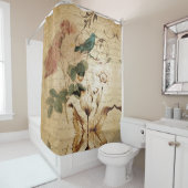 モダンヴィンテージフランスの台本 シャワーカーテン (インサイチュ)