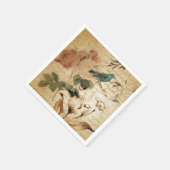 モダンヴィンテージフランスの台本 スタンダードカクテルナプキン (角)