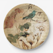 モダンヴィンテージフランスの台本 ペーパープレート (正面)