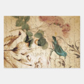 モダンヴィンテージフランスの台本 ラッピングペーパーシート (正面)