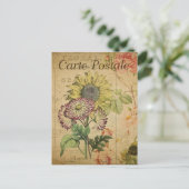 モダンヴィンテージフランスの花丁合はがき ポストカード (スタンド正面)