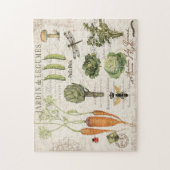 モダンヴィンテージフランスの菜園パズル ジグソーパズル (縦)