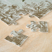 モダンヴィンテージフランスの蝶パズル ジグソーパズル (側面)