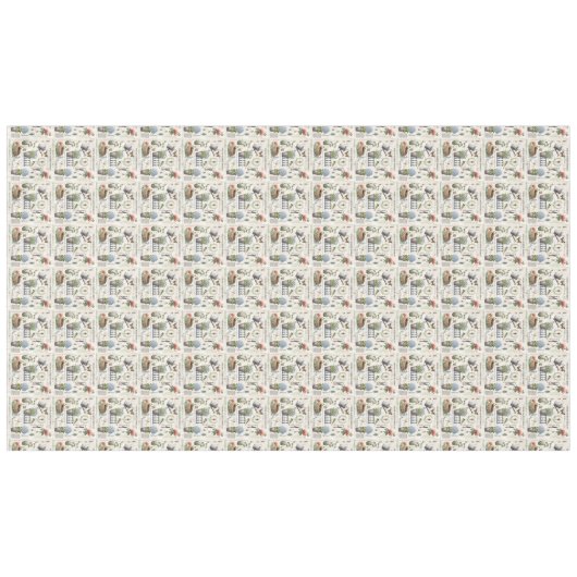 モダンヴィンテージフランスの農家花園 テーブルクロス (正面(横))