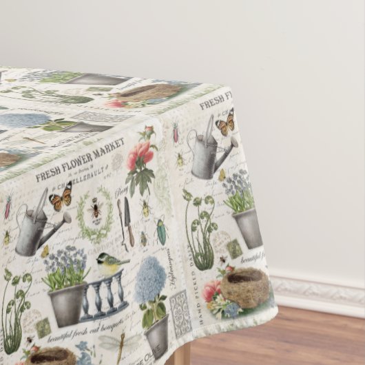 モダンヴィンテージフランスの農家花園 テーブルクロス (インサイチュ)