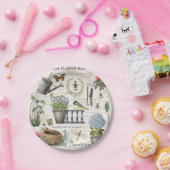 モダンヴィンテージフランスの農家花園 ペーパープレート (パーティー)