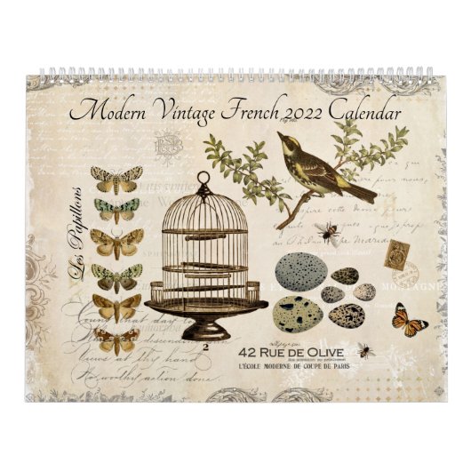 モダンヴィンテージフランスの2022カレンダー カレンダー (カバー)