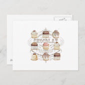 モダンヴィンテージフランスの ポストカード (正面/裏面)