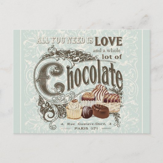 モダンヴィンテージフランスの ポストカード (正面)