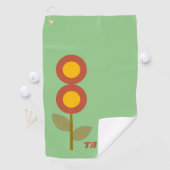 モダンヴィンテージフローラかわいい ゴルフタオル (インサイチュ)