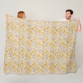 モダンヴィンテージフローラオンウッドトレンディー人気がある フリースブランケット