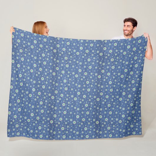 モダンヴィンテージフローラオンウッドトレンディー人気がある フリースブランケット (インサイチュ)