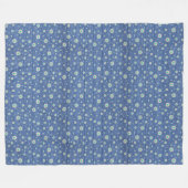 モダンヴィンテージフローラオンウッドトレンディー人気がある フリースブランケット (正面(横))