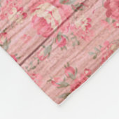 モダンヴィンテージフローラオンウッドトレンディー人気がある フリースブランケット (角)