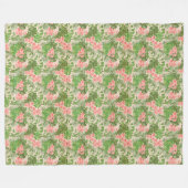 モダンヴィンテージフローラオンウッドトレンディー人気がある フリースブランケット (正面(横))