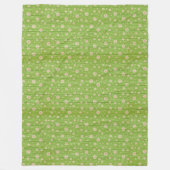 モダンヴィンテージフローラオンウッドトレンディー人気がある フリースブランケット (正面)