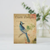 モダンヴィンテージフローラコラージュ美術  ポストカード (スタンド正面)