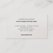 モダンヴィンテージフローラストライプ設計者 名刺 (裏面)