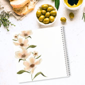 モダンヴィンテージフローラパーソナライズされたレシピ ノートブック