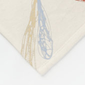 モダンヴィンテージボホピンクアートドラゴンフライ フリースブランケット (角)