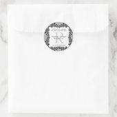 モダンヴィンテージモノグ結婚ラム記念日 ラウンドシール (バッグ)