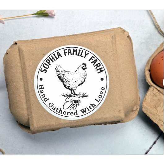 モダンヴィンテージラウンドパーソナライズされたファームの所有者名 ラウンドシール