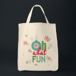 モダンヴィンテージレトロなクリスマスの活字句 トートバッグ<br><div class="desc">モダンヴィンテージレトロなクリスマスの活字句ああ何おもしろい</div>