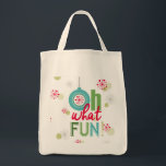 モダンヴィンテージレトロなクリスマスの活字句 トートバッグ<br><div class="desc">モダンヴィンテージレトロなクリスマスの活字句ああ何おもしろい</div>