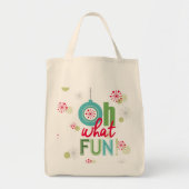 モダンヴィンテージレトロなクリスマスの活字句 トートバッグ (正面)