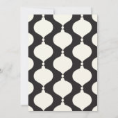 モダンヴィンテージレトロChritsmasブラック金ゴールド 案内状 (裏面)