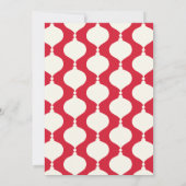 モダンヴィンテージレトロChritsmas赤い写真 案内状 (裏面)