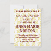 モダンヴィンテージロマン1960年代の卒業フローラ 出欠カード (裏面)