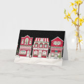 モダンヴィンテージ休日のグリーティングカード カード (黄色い花)